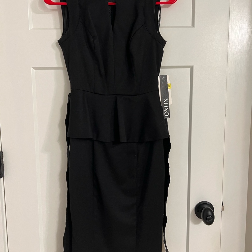 XOXO Elegant Black Backless Dress